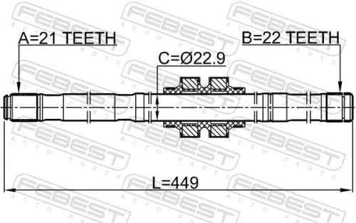 FEBEST Drive Shaft (0212-E11LH)