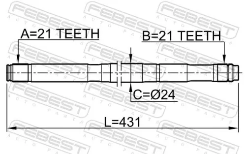 FEBEST Drive Shaft (0212-QG15LH)