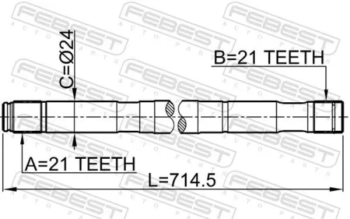 FEBEST Drive Shaft (0212-QG15RH)