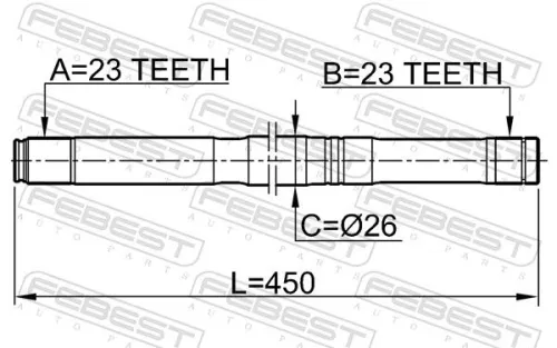 FEBEST Drive Shaft (0212-QG16LH)