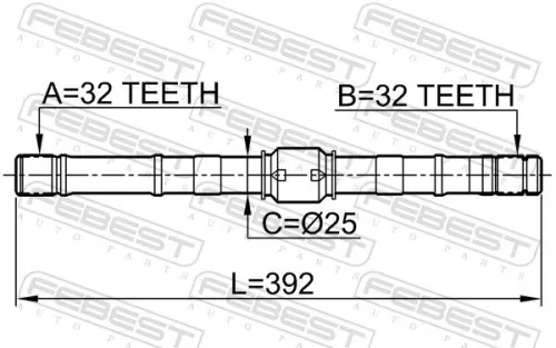 FEBEST Drive Shaft (0212-SR20LH)