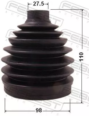FEBEST Bellow, drive shaft (0217P-J31)