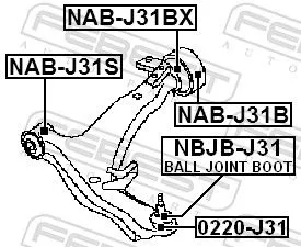 FEBEST Ball Joint (0220-J31)