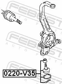 FEBEST Ball Joint (0220-V35)