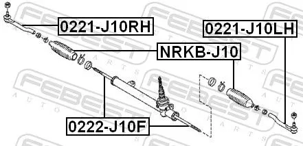 FEBEST Tie Rod End (0221-J10LH)