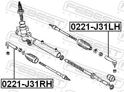 FEBEST Tie Rod End (0221-J31LH)
