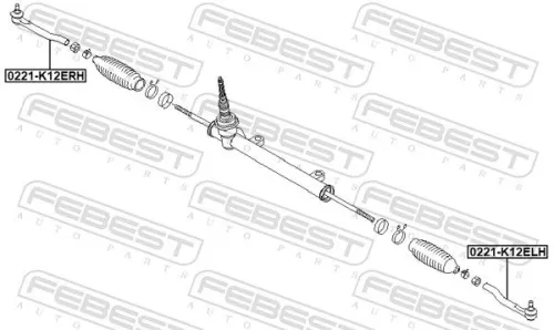 FEBEST Tie Rod End (0221-K12ERH)