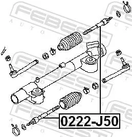 FEBEST Inner Tie Rod (0222-J50)