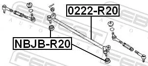 FEBEST Inner Tie Rod (0222-R20)