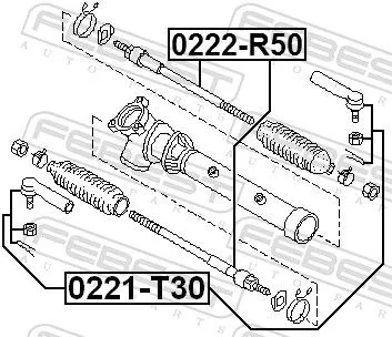 FEBEST Inner Tie Rod (0222-R50)