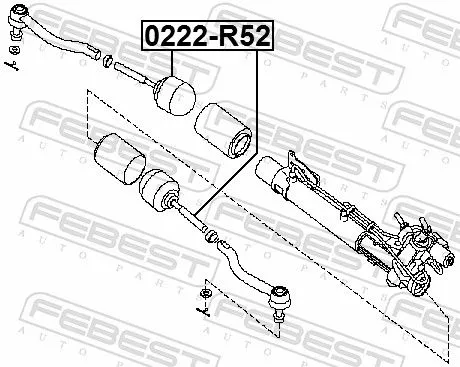 FEBEST Inner Tie Rod (0222-R52)