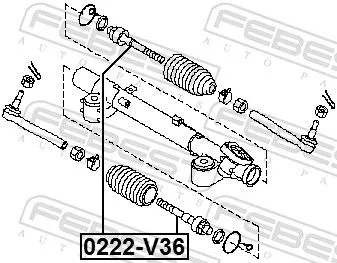 FEBEST Inner Tie Rod (0222-V36)