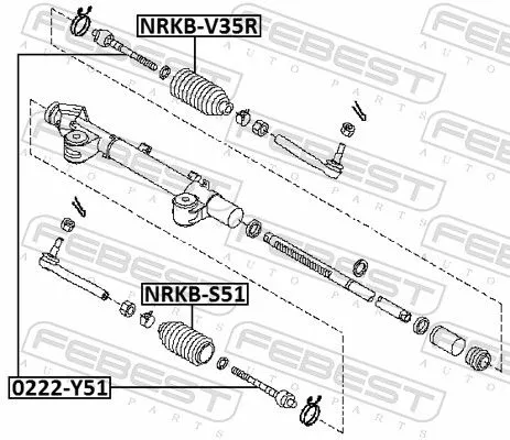 FEBEST Inner Tie Rod (0222-Y51)