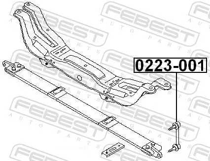 FEBEST Link/Coupling Rod, stabiliser bar (0223-001)