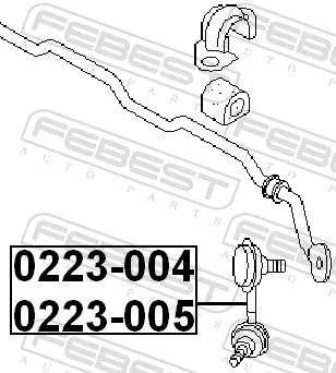FEBEST Link/Coupling Rod, stabiliser bar (0223-004)