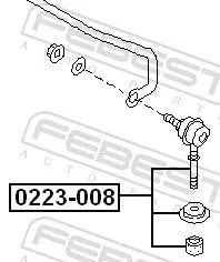 FEBEST Link/Coupling Rod, stabiliser bar (0223-008)