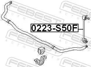 FEBEST Link/Coupling Rod, stabiliser bar (0223-S50F)