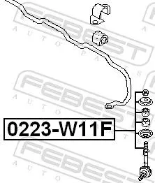 FEBEST Link/Coupling Rod, stabiliser bar (0223-W11F)