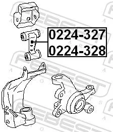 FEBEST Control/Trailing Arm, wheel suspension (0224-328)