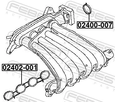 FEBEST Gasket, intake manifold (02402-001)