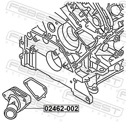 FEBEST Thermostat, coolant (02462-002)