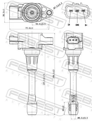 FEBEST Ignition Coil (02640-002)