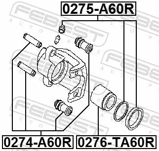 FEBEST Guide Bolt, brake caliper (0274-A60R)
