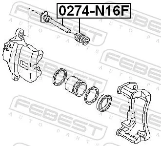 FEBEST Guide Bolt, brake caliper (0274-N16F)