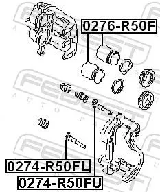 FEBEST Guide Bolt, brake caliper (0274-R50FU)