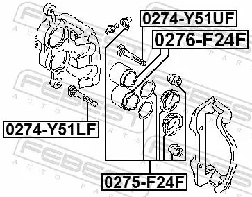 FEBEST Guide Bolt, brake caliper (0274-Y51LF)
