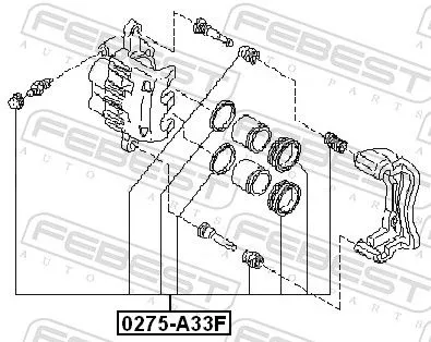 FEBEST Repair Kit, brake caliper (0275-A33F)
