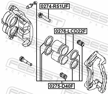 FEBEST Repair Kit, brake caliper (0275-D40F)