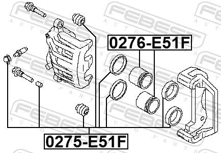 FEBEST Repair Kit, brake caliper (0275-E51F)