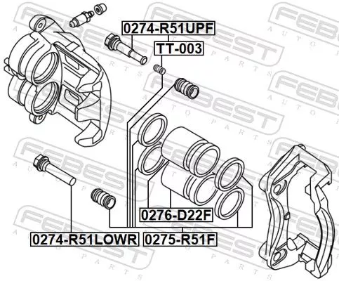 FEBEST Repair Kit, brake caliper (0275-R51F)
