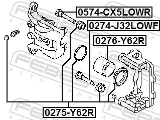 FEBEST Repair Kit, brake caliper (0275-Y62R)