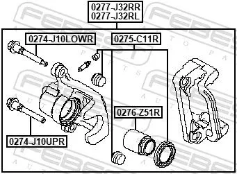 FEBEST Brake Caliper (0277-J32RR)