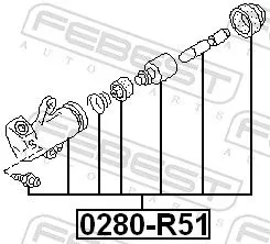 FEBEST Slave Cylinder, clutch (0280-R51)