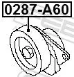 FEBEST Tensioner Pulley, V-ribbed belt (0287-A60)