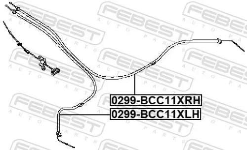 FEBEST Cable Pull, parking brake (0299-BCC11XRH)
