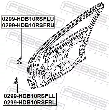 FEBEST Door Hinge (0299-HDB10RSFLL)