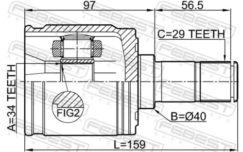 FEBEST Joint Kit, drive shaft (0311-CRTLH)