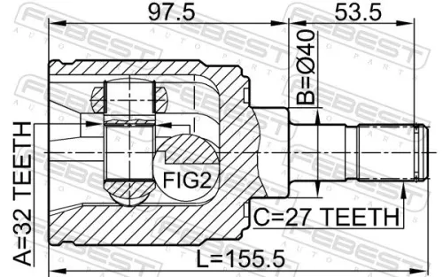 FEBEST Joint Kit, drive shaft (0311-CRVMTRH)