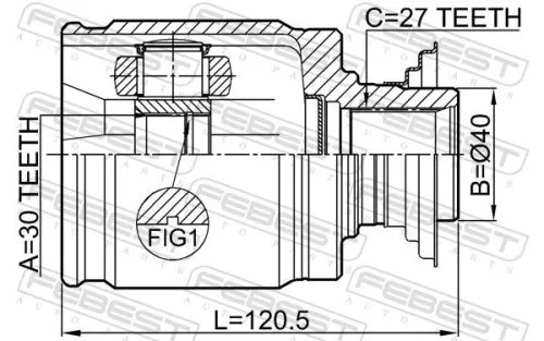 FEBEST Joint Kit, drive shaft (0311-CRVRH)