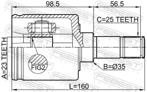 FEBEST Joint Kit, drive shaft (0311-ESATLH)