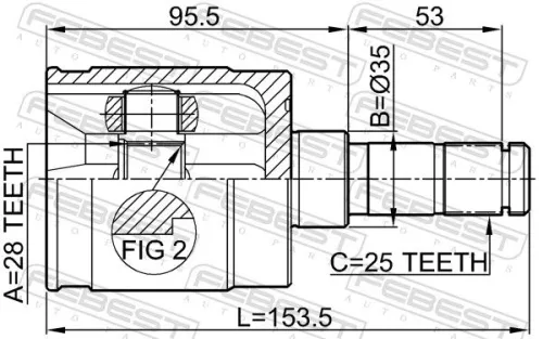 FEBEST Joint Kit, drive shaft (0311-GDLH)
