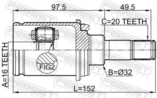 FEBEST Joint Kit, drive shaft (0311-RMR)