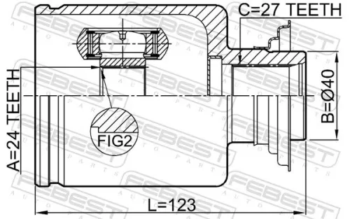 FEBEST Joint Kit, drive shaft (0311-RURH)