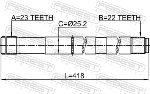 FEBEST Drive Shaft (0312-ESATRH)