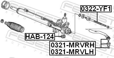 FEBEST Tie Rod End (0321-MRVRH)