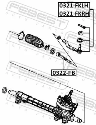 FEBEST Inner Tie Rod (0322-FB)
